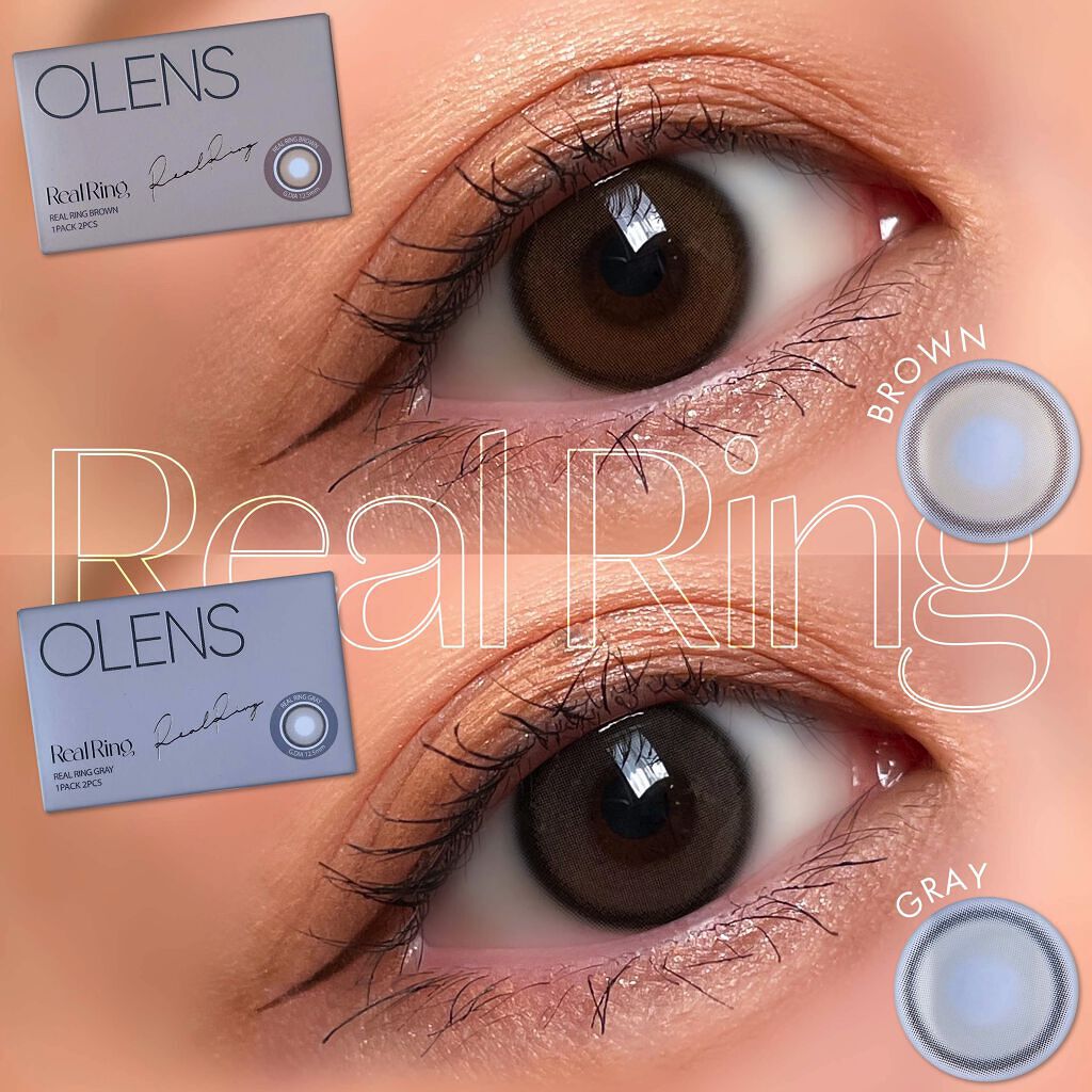 Real Ring 1Month グレー/OLENS/１ヶ月（１MONTH）カラコンを使ったクチコミ（1枚目）