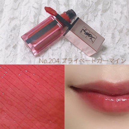 ルージュ ピュールクチュール ヴェルニ ウォーターグロウ/YVES SAINT LAURENT BEAUTE/口紅を使ったクチコミ(5枚目)