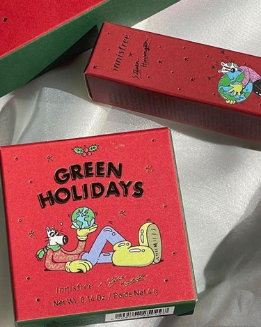 エアリー トゥインクル アイパレット 2021 Green Holidays Edition スターリーピンク/innisfree/アイシャドウパレットを使ったクチコミ（1枚目）