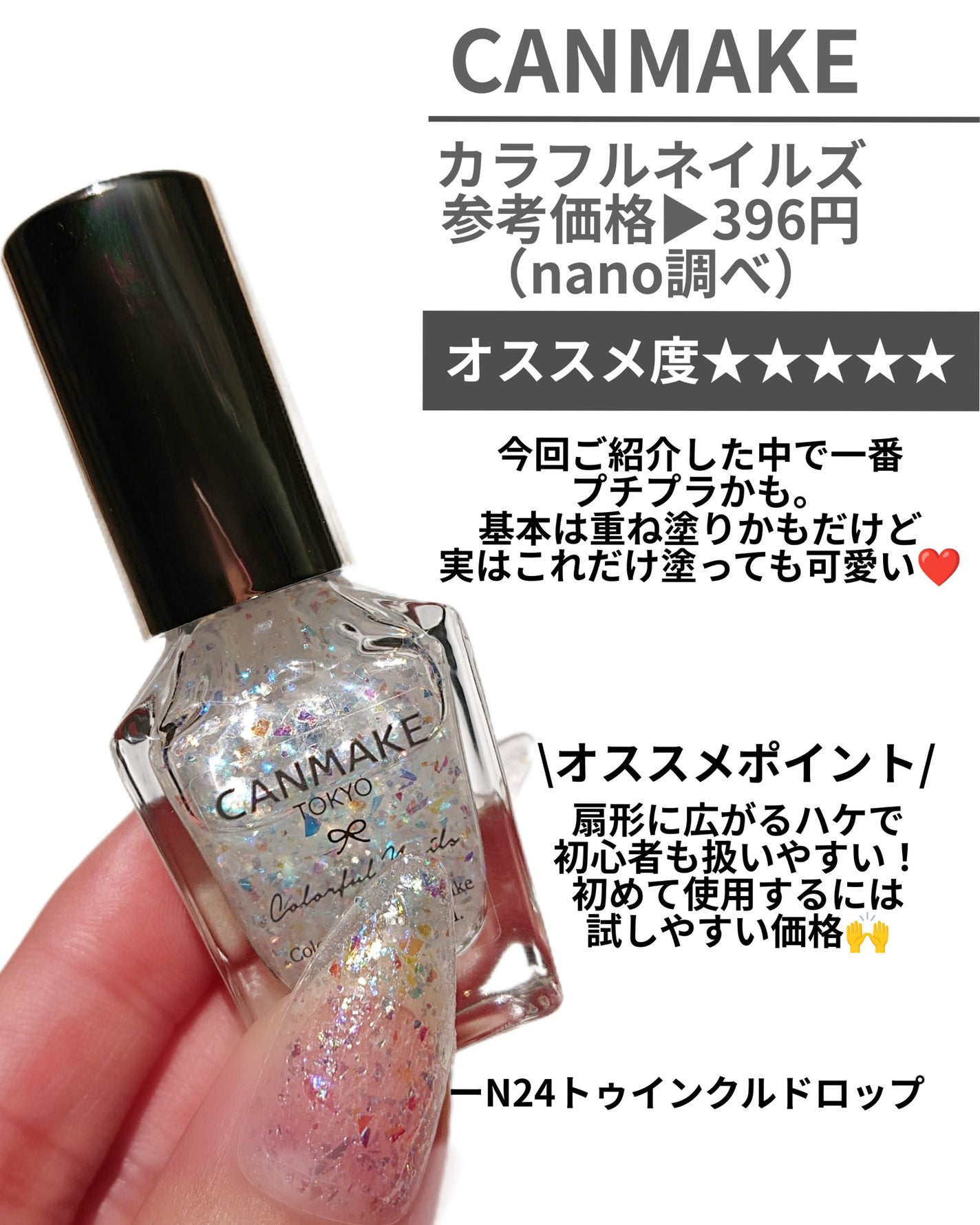 カラフルネイルズ/キャンメイク/マニキュアを使ったクチコミ(7枚目)