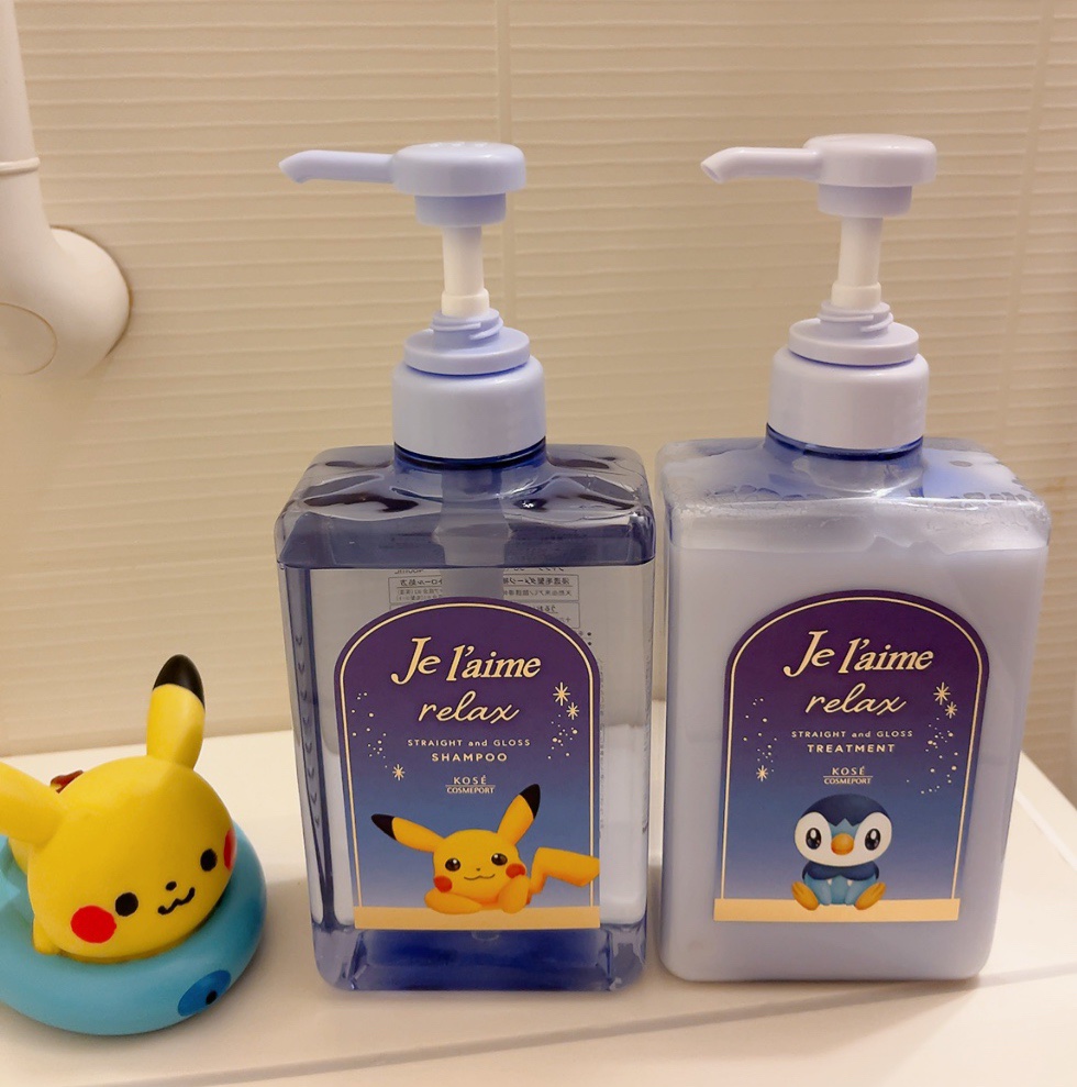 リラックス ミッドナイトリペア シャンプー／ヘアトリートメント (ストレート＆リッチ) ポケモンデザイン　ポンプペアセット（480mL+480mL）/Je l'aime/市販シャンプーを使ったクチコミ（2枚目）