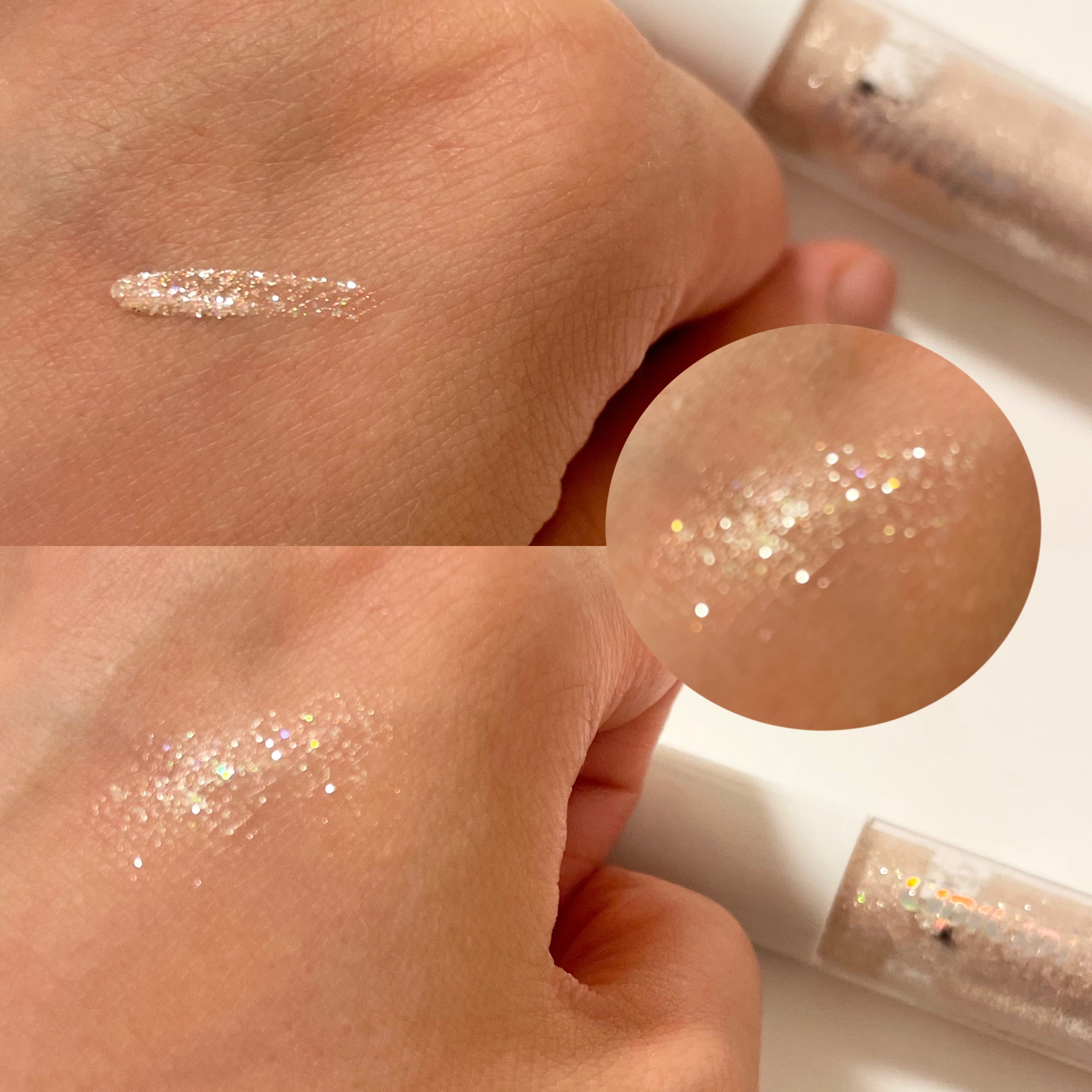 シピシピ グリッター イルミネーションライナー S 06 デイリーベージュ/CipiCipi/リキッドアイライナーを使ったクチコミ（2枚目）