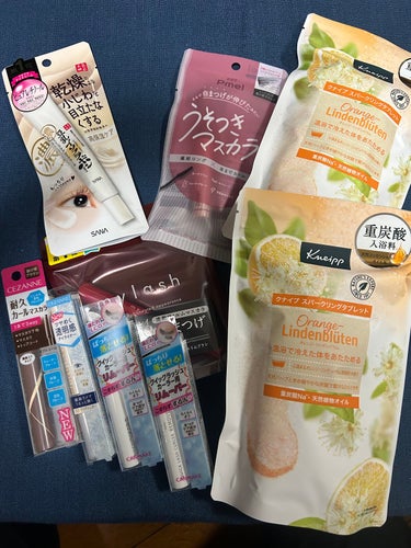 久しぶりに！
LIPSで爆買いです〜！
今マスカラに凝ってまして、色んなマスカラ買ってみました。

クナイプはお気に入りだけど、お高めなのでこの機会に。一つは友人へのプレゼントに。
しゅわしゅわ炭酸で疲