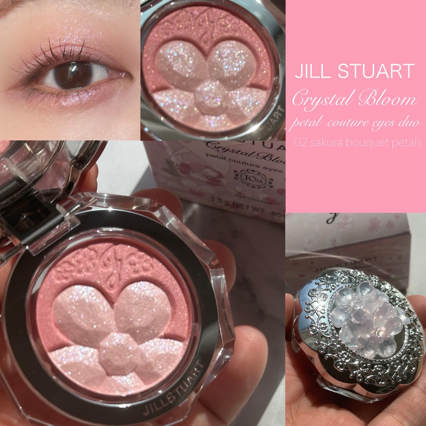 ジルスチュアート クリスタルブルーム ペタルクチュールアイズ デュオ/JILL STUART/アイシャドウパレットを使ったクチコミ（1枚目）