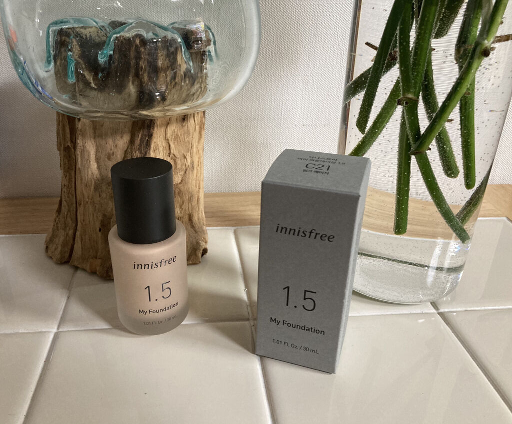 マイファンデーション 1.5 C21/innisfree/リキッドファンデーションを使ったクチコミ（2枚目）