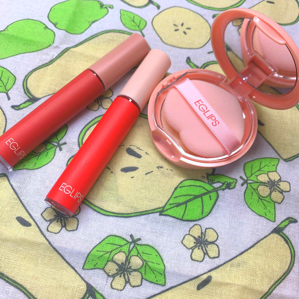 ブラーパウダーパクト ピーチエディション/EGLIPS/プレストパウダーを使ったクチコミ（1枚目）