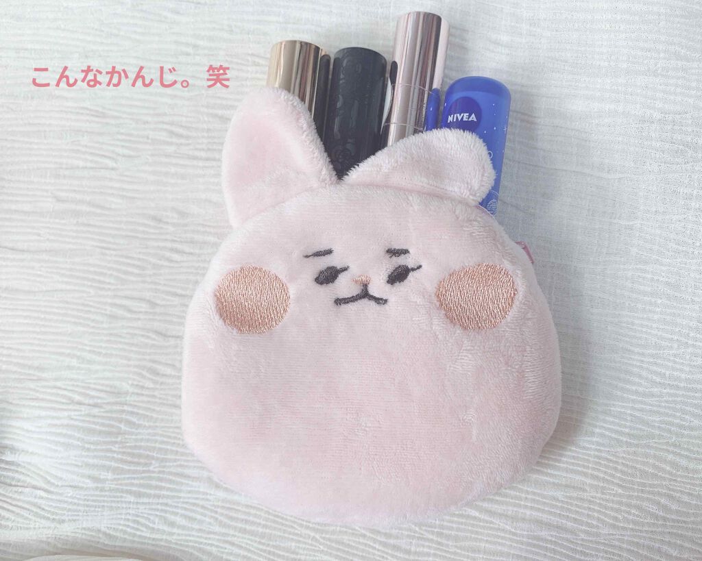 みんみん on LIPS 「DAISOのポーチ🐰🍒ふわふわでかわいいウサギのポーチです🐰大..」(3枚目)