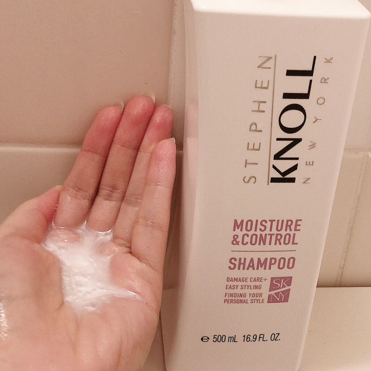 モイスチュアコントロール シャンプー Ｗ/コンディショナー Ｗ シャンプー本体 500ml/スティーブンノル ニューヨーク/市販シャンプーを使ったクチコミ（3枚目）