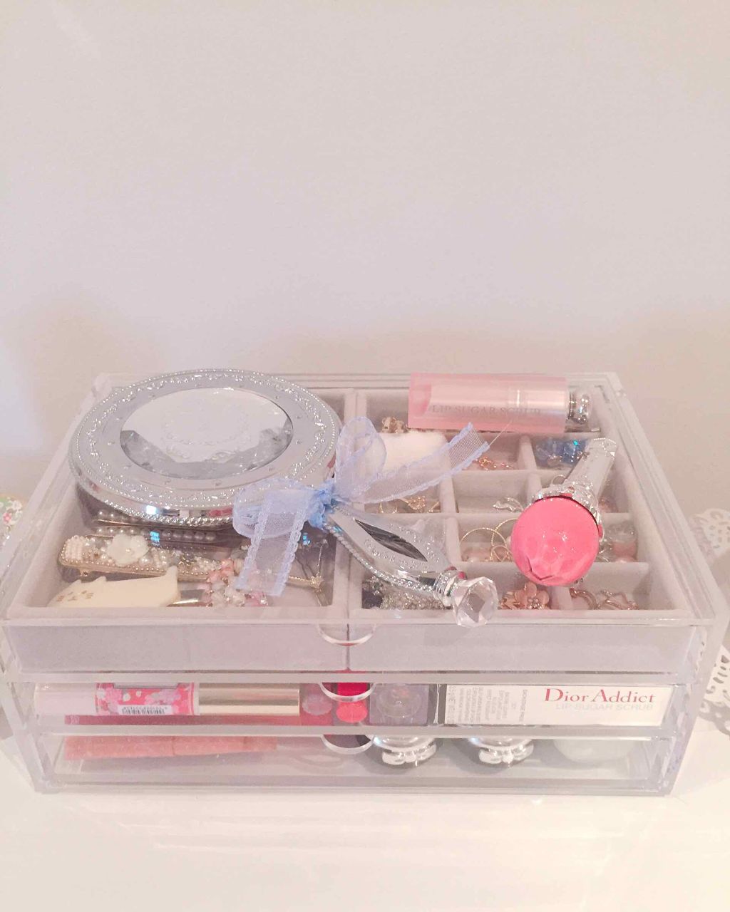 重なるアクリルケース横型3段/無印良品/その他化粧小物を使ったクチコミ(1枚目)