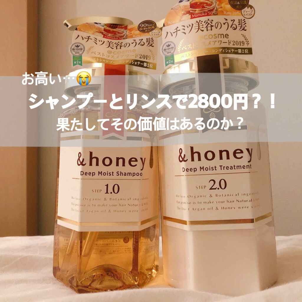 ディープモイスト シャンプー1.0/ヘアトリートメント2.0/&honey/市販シャンプーを使ったクチコミ(1枚目)