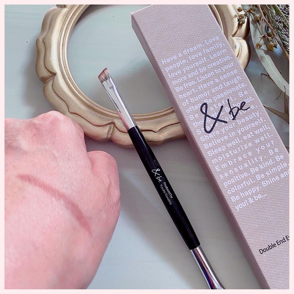 ダブルエンドアイブロウブラシ熊野筆/&be/メイクブラシを使ったクチコミ(4枚目)