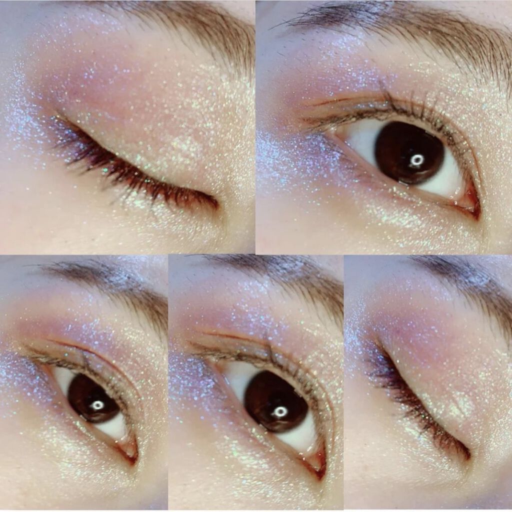 UR GLAM　POWDER EYESHADOW オーロラパープル/U R GLAM/単色アイシャドウを使ったクチコミ（2枚目）