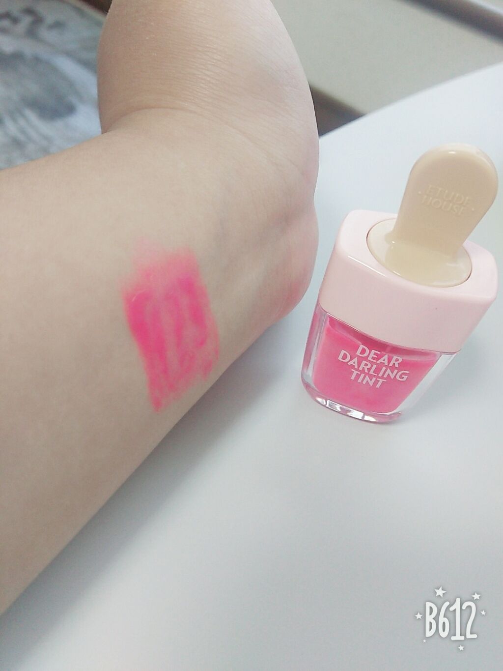 ディアダーリン ウォータージェルティント （アイスティント）/ETUDE/口紅を使ったクチコミ（3枚目）