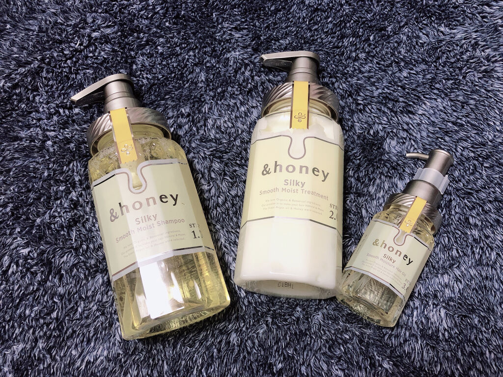 シルキー　スムースモイスチャー　シャンプー　1.0/ヘアトリートメント　2.0/&honey/市販シャンプーを使ったクチコミ（2枚目）