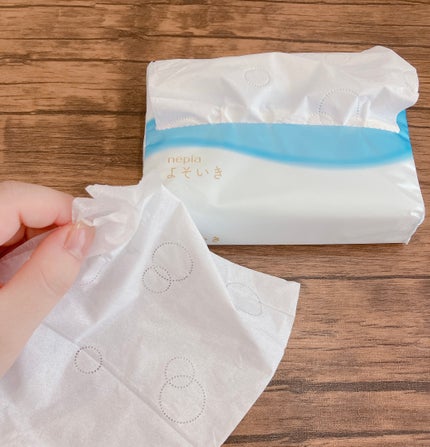 よそいき保湿ティシュ/ネピア/ティッシュを使ったクチコミ(4枚目)