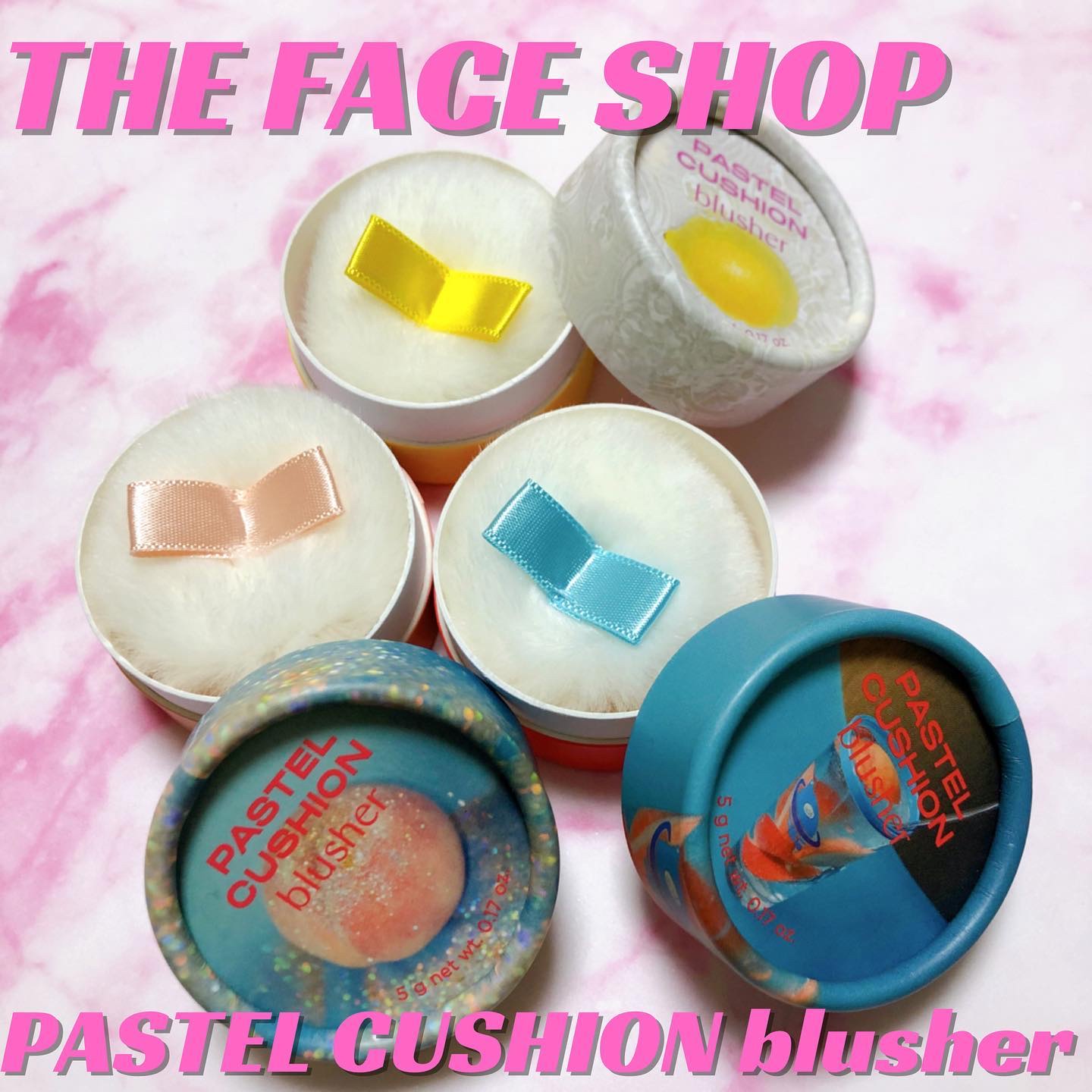 パステルクッションブラッシャー 01ピーチ/THE FACE SHOP/パウダーチークを使ったクチコミ（1枚目）