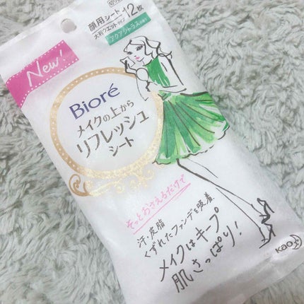 メイクの上からリフレッシュシート/ビオレ/フェイスシートを使ったクチコミ(1枚目)