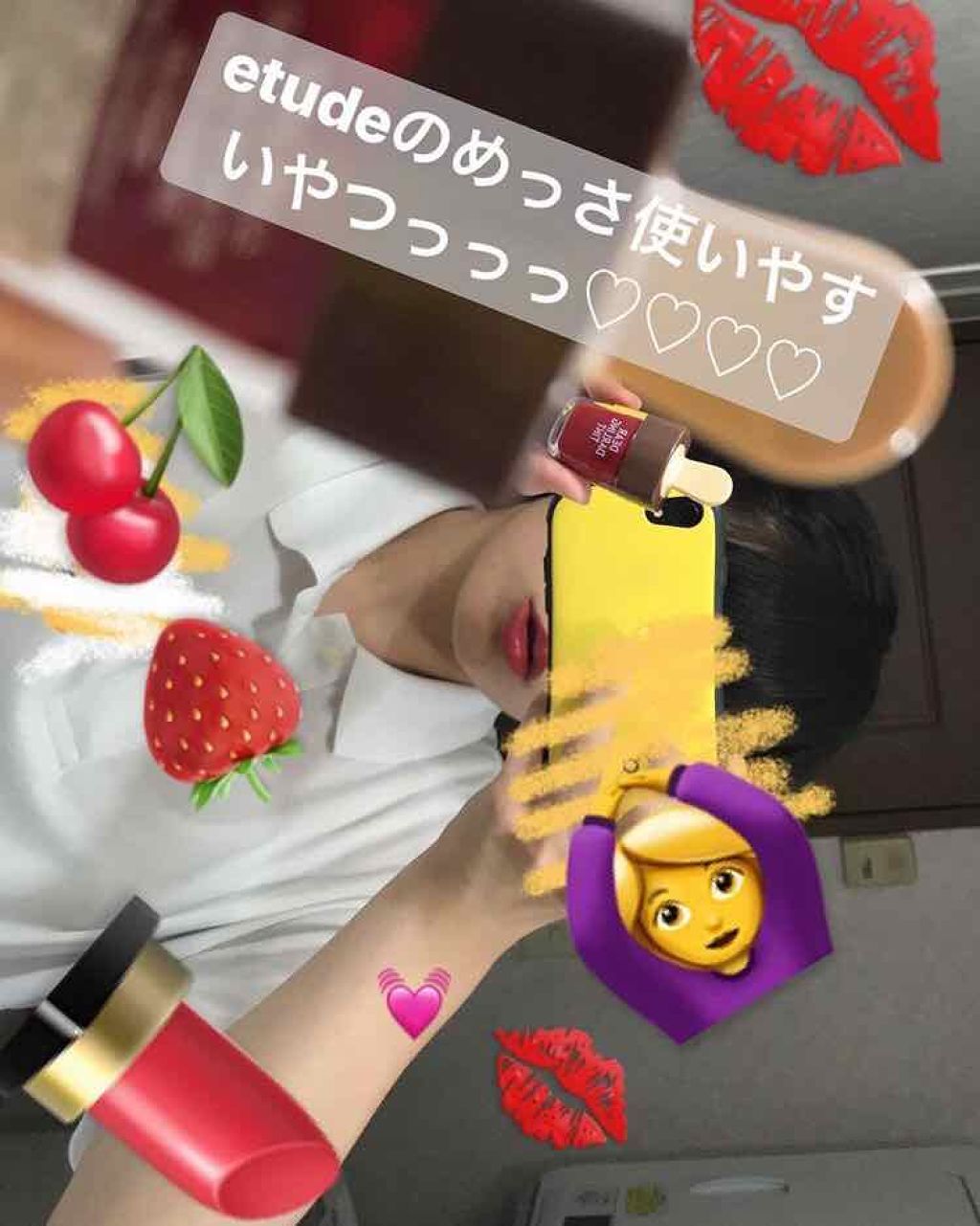 ディアダーリン ウォータージェルティント （アイスティント）/ETUDE/口紅を使ったクチコミ（1枚目）