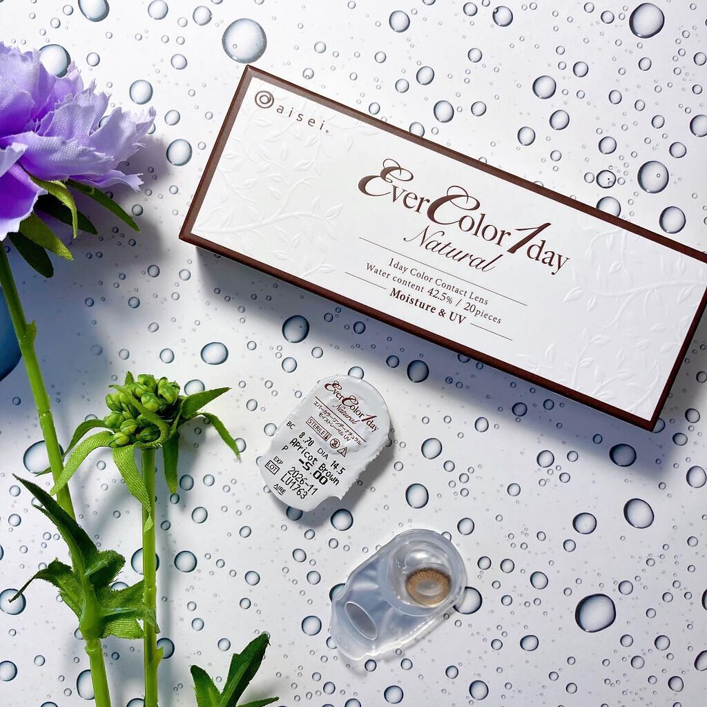 エバーカラーワンデー ナチュラル アプリコットブラウン/エバーカラー/ワンデー（１DAY）カラコンを使ったクチコミ（3枚目）