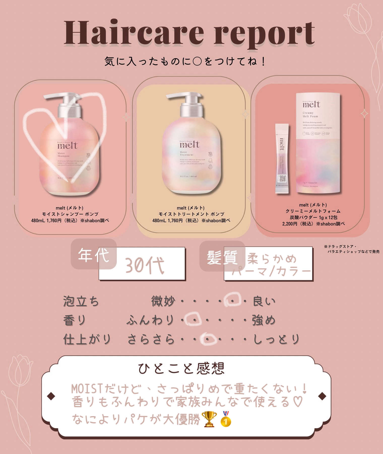 メルト クリーミーメルトフォーム/melt/市販シャンプーを使ったクチコミ（3枚目）