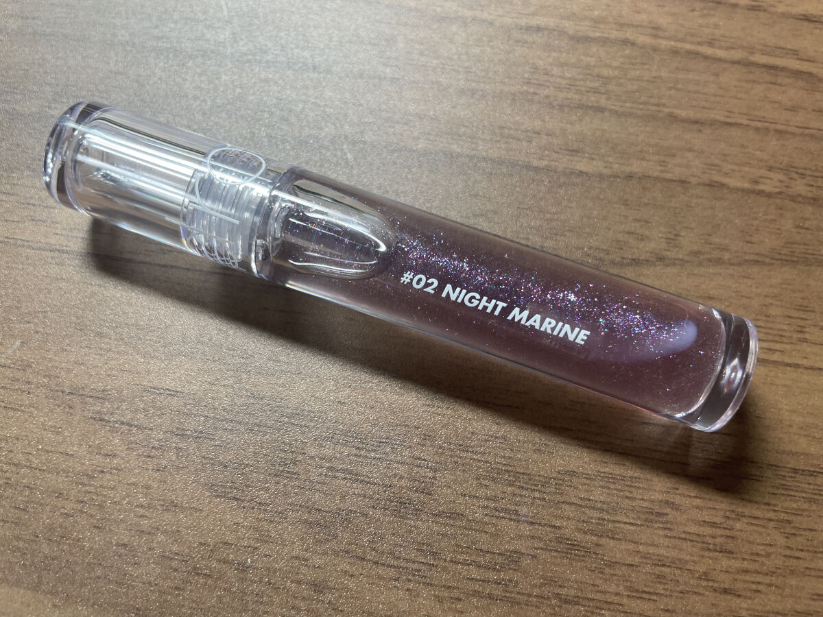 グラスティングウォーターグロス 02 ナイト・マリン/rom&nd/リップグロスを使ったクチコミ（2枚目）