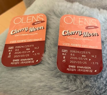 Cherry moon 1Month/OLENS/カラーコンタクトレンズを使ったクチコミ（3枚目）