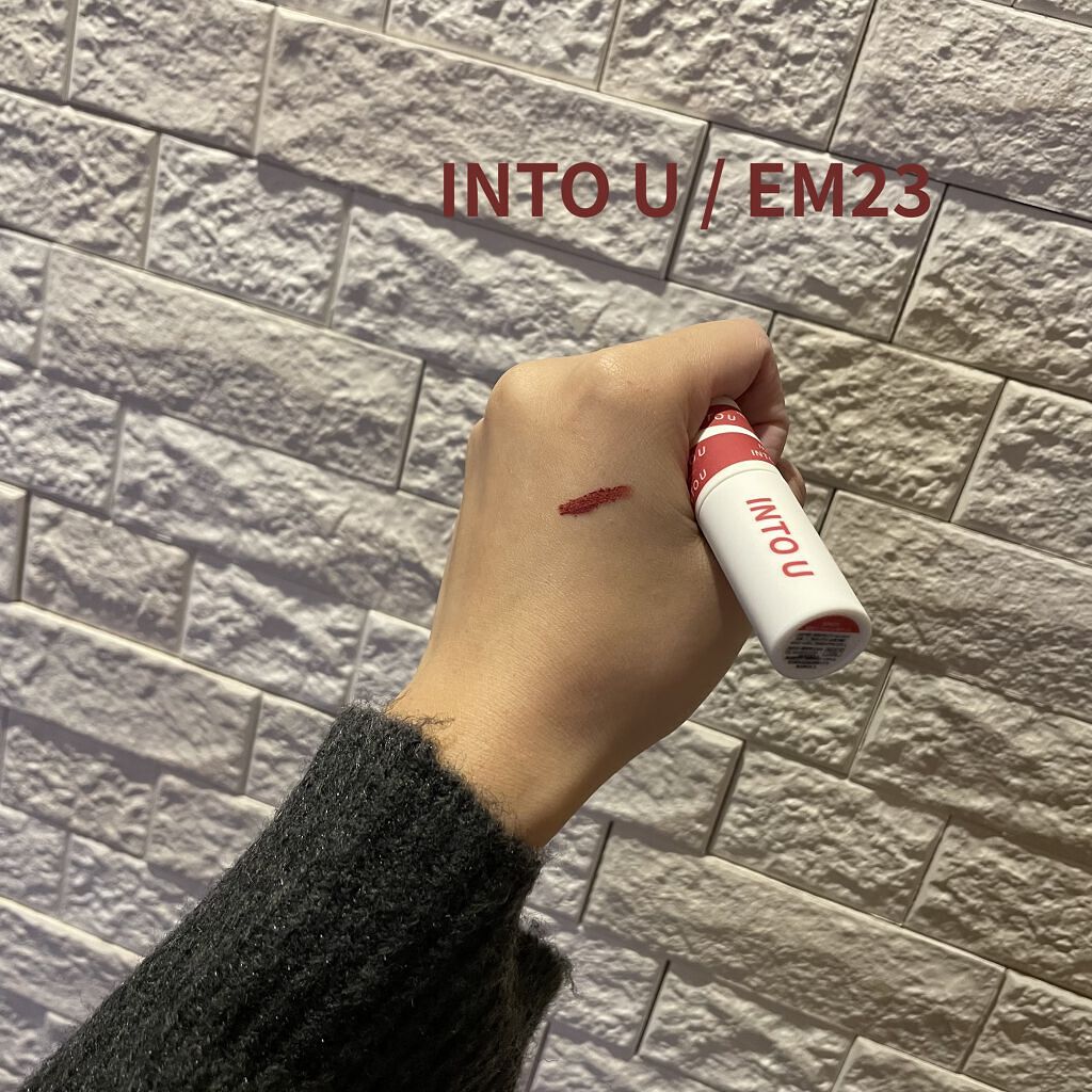 スーパーマットリップ＆チークマッド EM23 カバーガールワイン/INTO U/口紅を使ったクチコミ（1枚目）