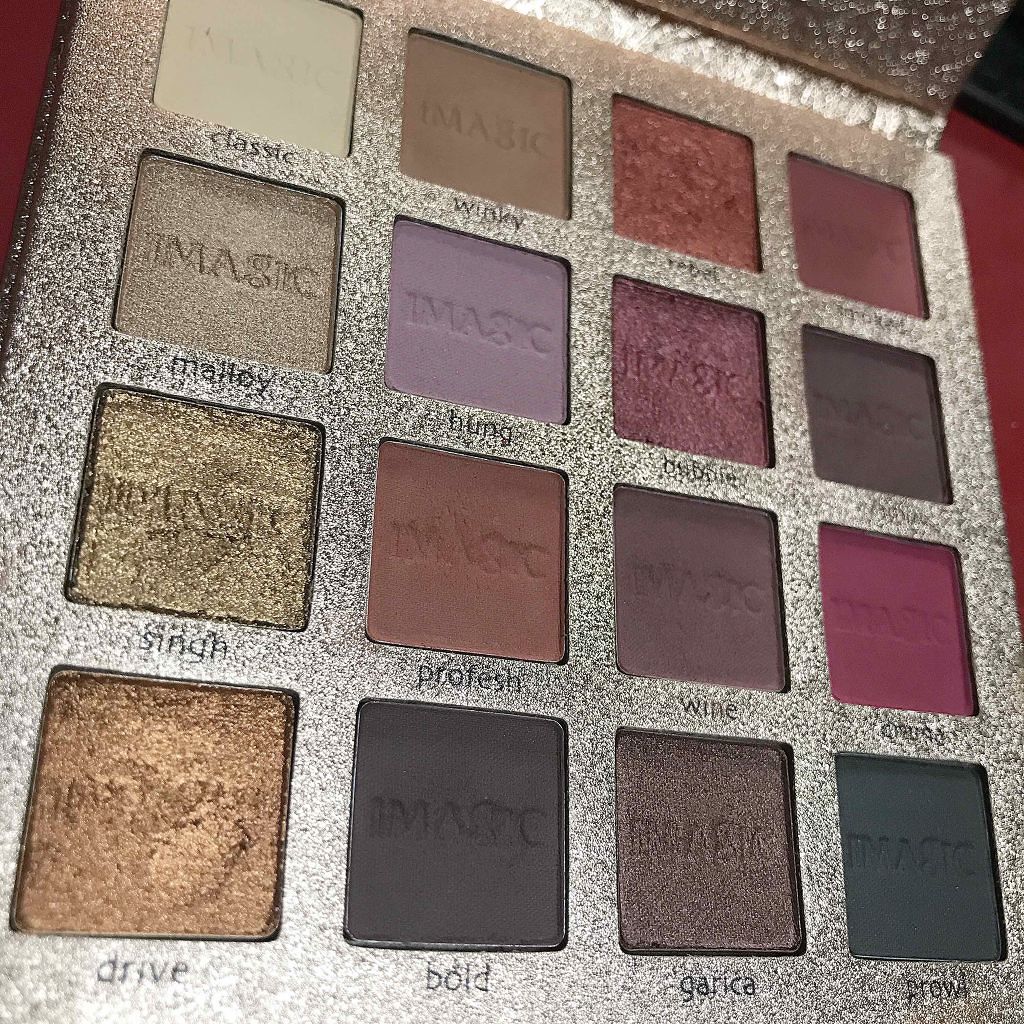 CHARM 16 COLOR EYESHADOW PALETTE オレンジ/IMAGIC/アイシャドウパレットを使ったクチコミ（3枚目）