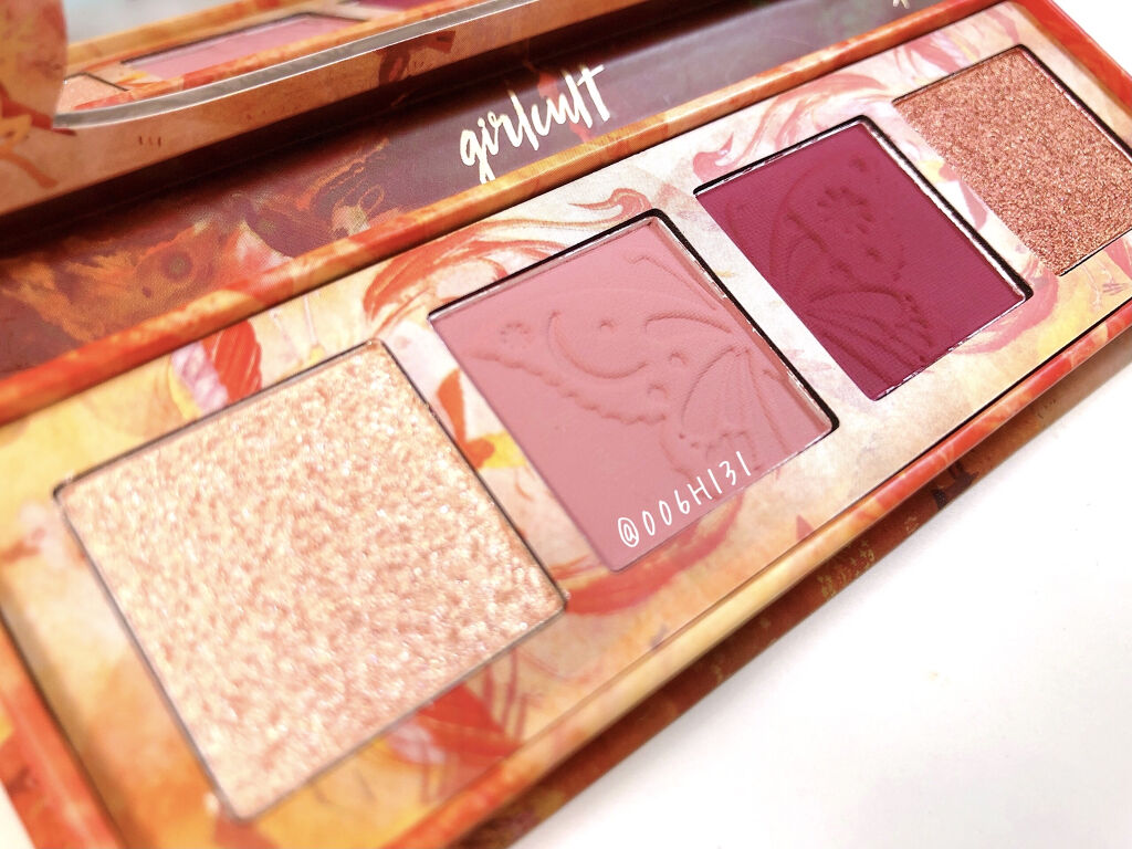 山海シリーズ 4色アイシャドウパレット 06 蝴蝶鹿 sika deer/GirlCult/アイシャドウパレットを使ったクチコミ（3枚目）