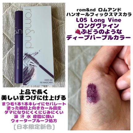 ハンオールフィックスマスカラ/rom&nd/マスカラを使ったクチコミ(1枚目)