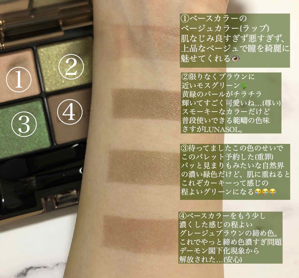 アイカラーレーション/LUNASOL/アイシャドウパレットを使ったクチコミ(2枚目)