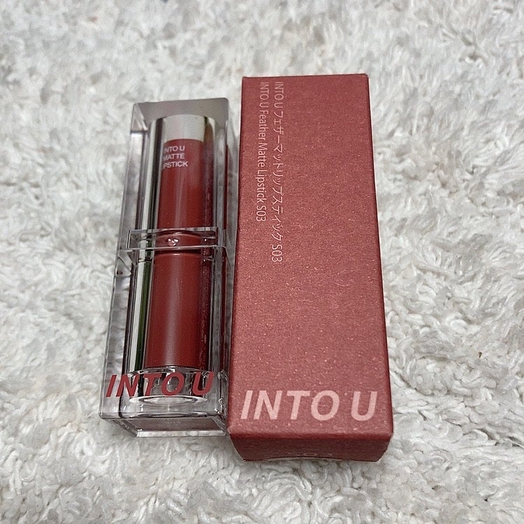 フェザーマットリップスティック/INTO U/口紅を使ったクチコミ(1枚目)