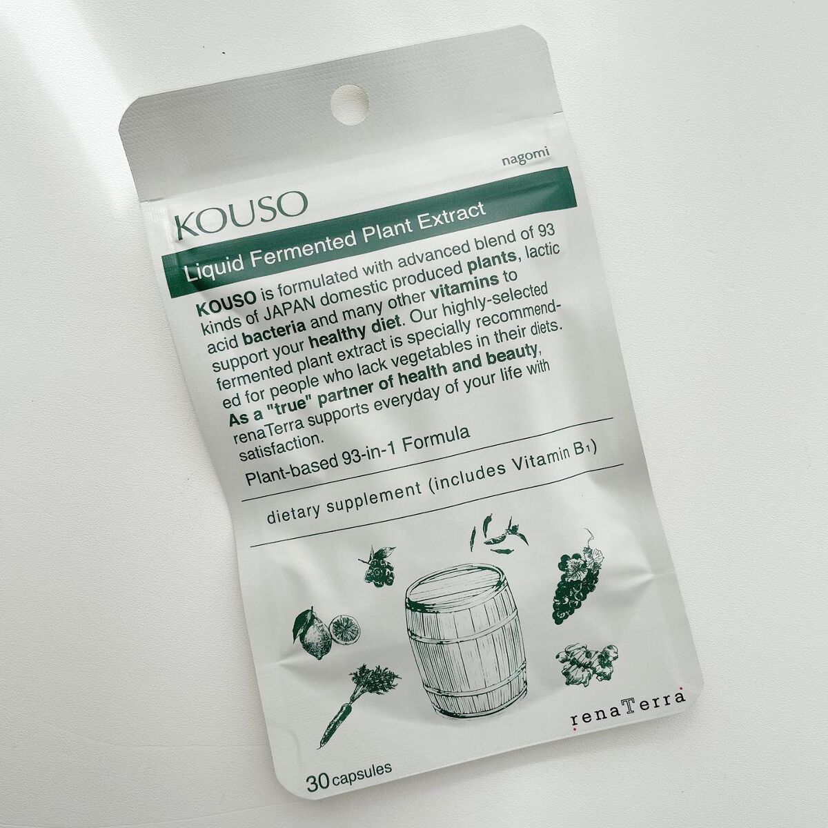 nagomi KOUSO 30粒/renaTerra/健康サプリメントを使ったクチコミ（2枚目）