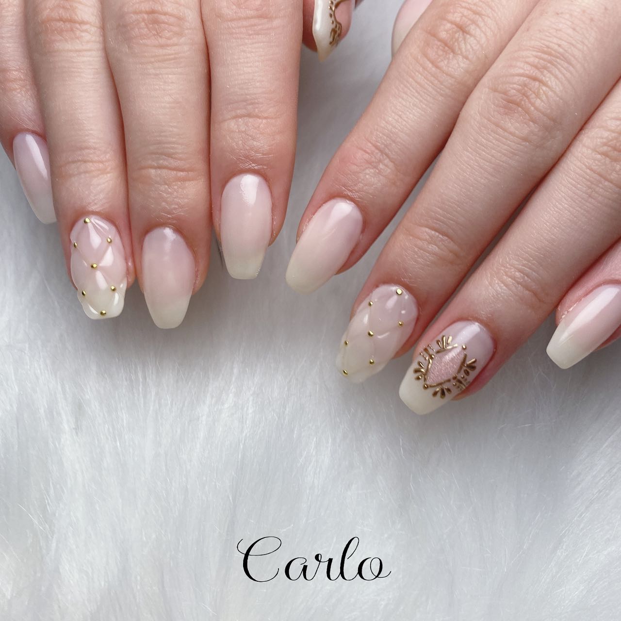 YUKA on LIPS 「【ジュエリーネイル】所沢市ネイルサロン|Carlo.手書きのハ..」(2枚目)