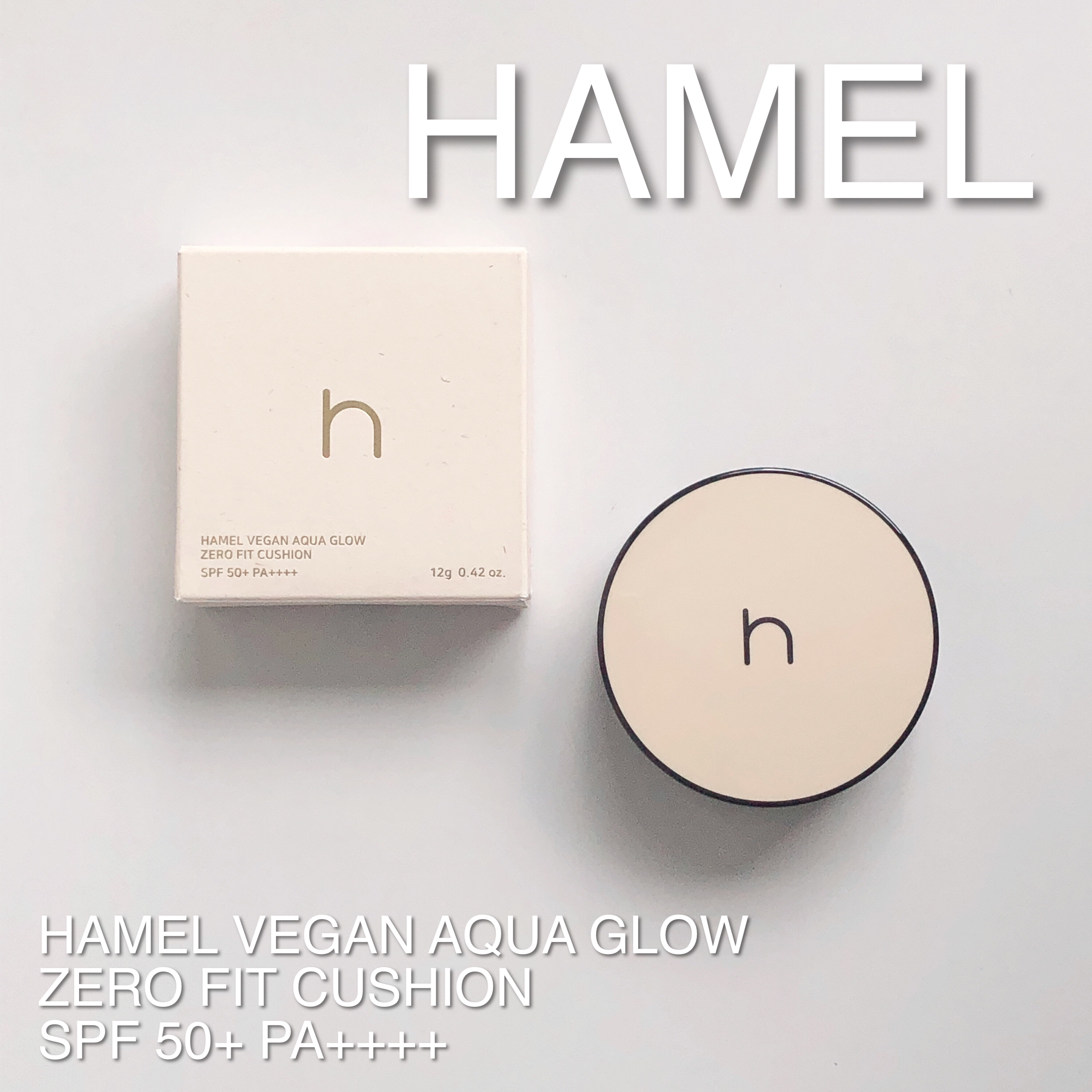 ヴィーガンアクアゼロフィットクッション 01 PURE（ピンクベース20号〜21号） /HAMEL/クッションファンデーションを使ったクチコミ（1枚目）