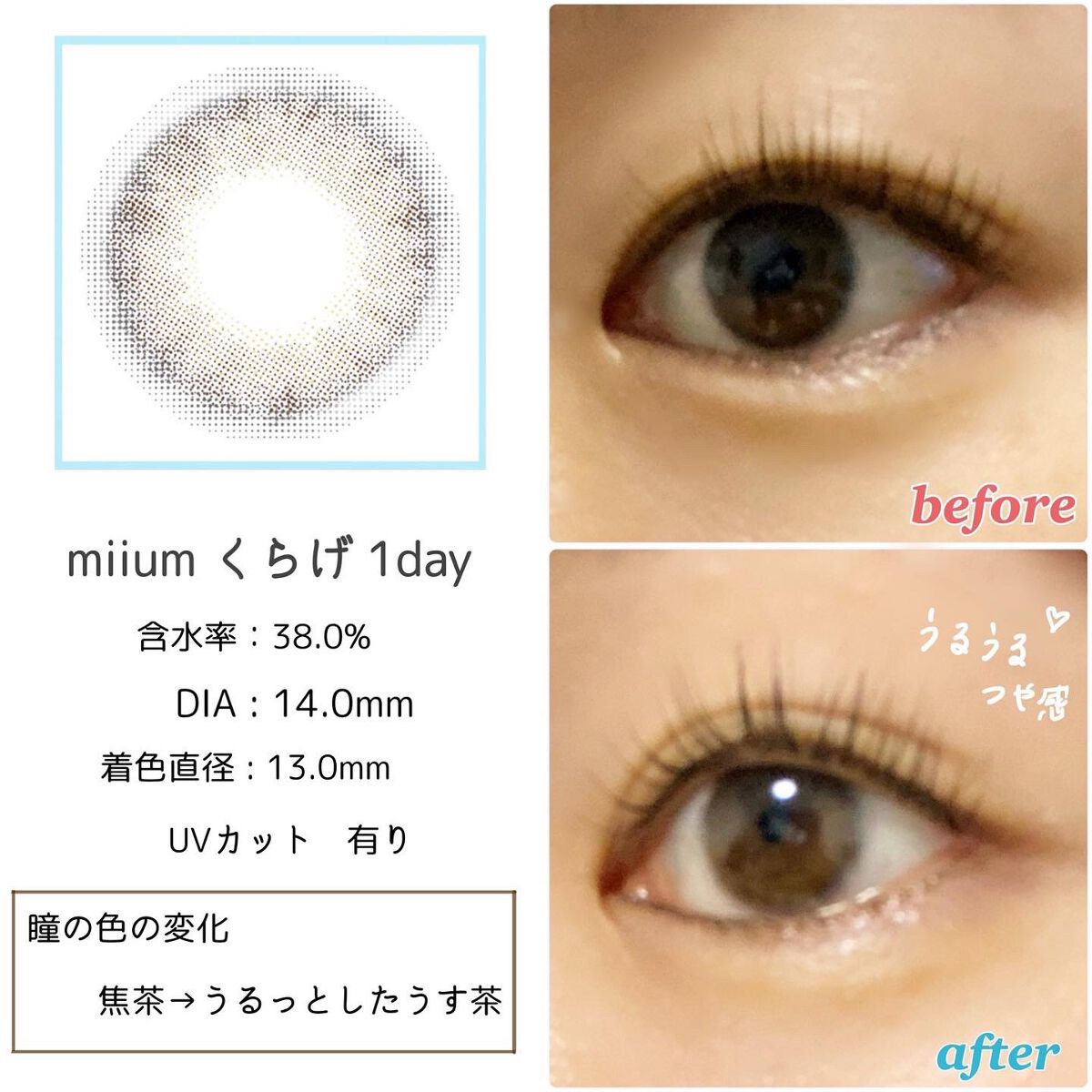 miium 1day/miium/ワンデー（１DAY）カラコンを使ったクチコミ（2枚目）