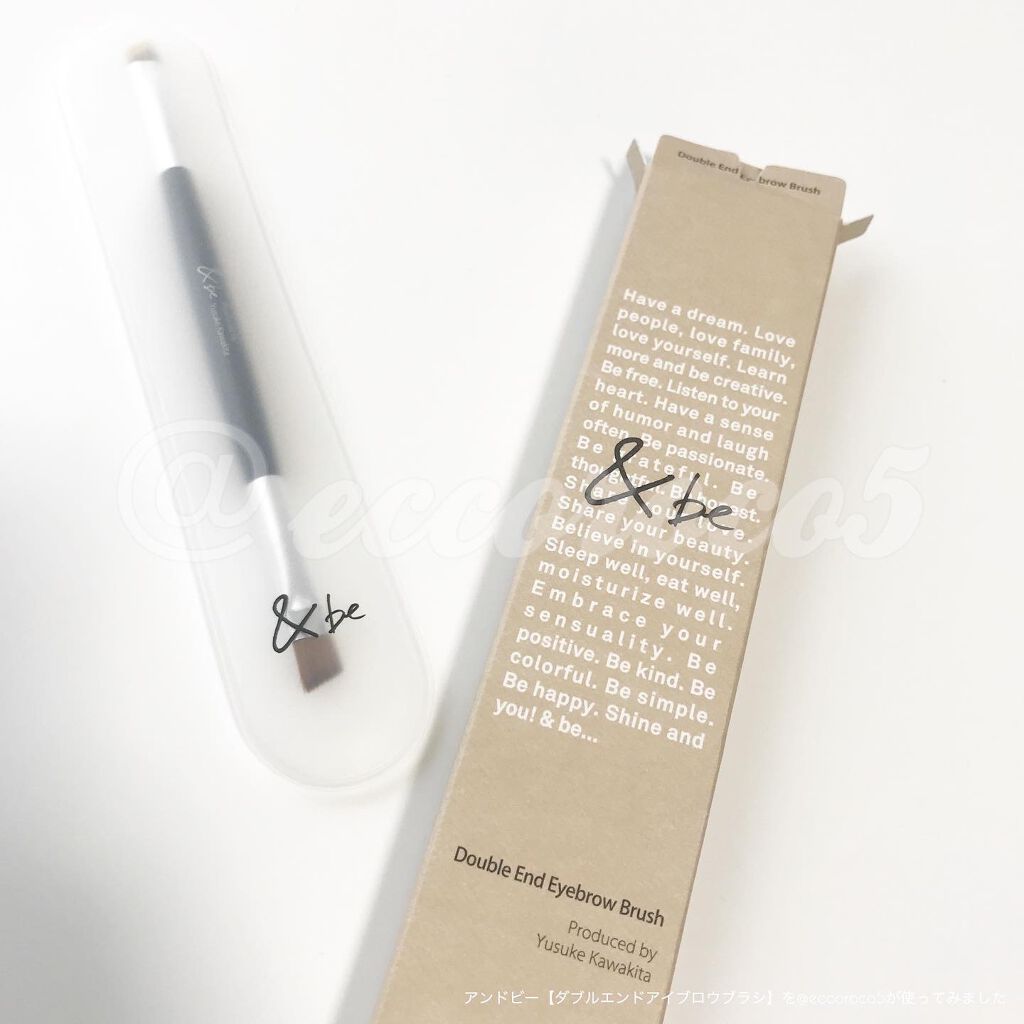 ダブルエンドアイブロウブラシ熊野筆/＆be/メイクブラシを使ったクチコミ（3枚目）
