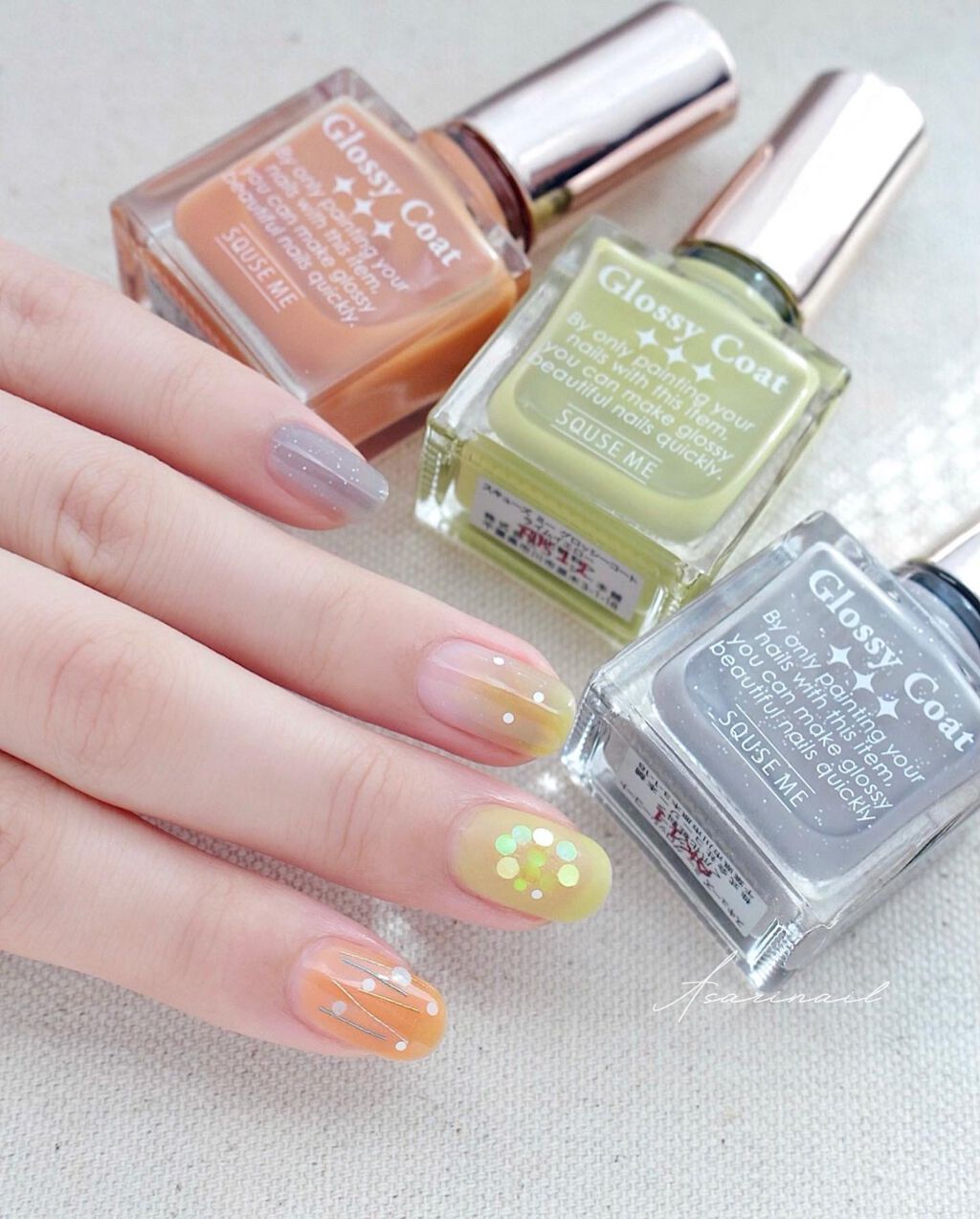 グロッシーコート/スキューズミー/オールインワンネイルを使ったクチコミ(4枚目)