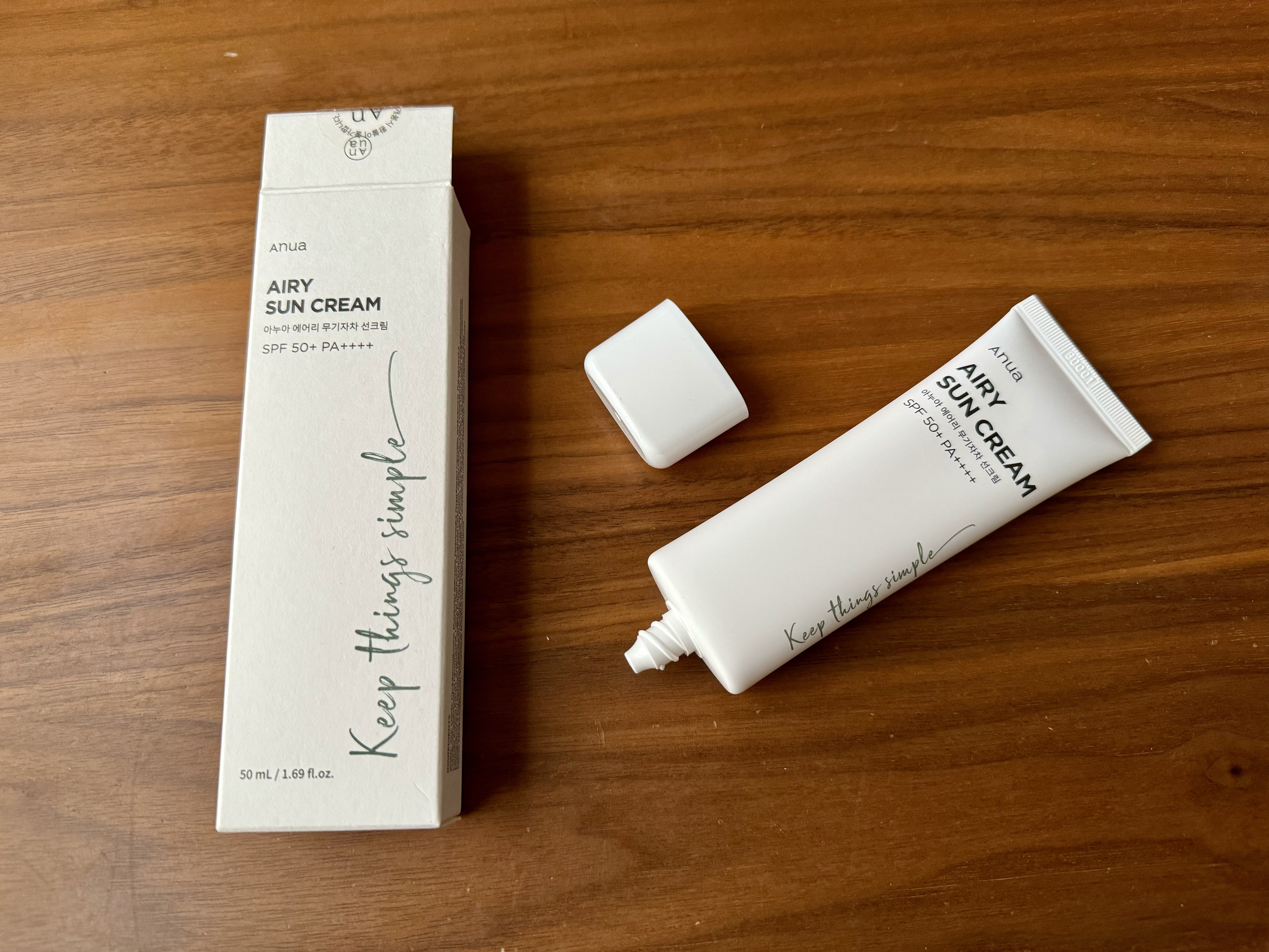 エアリーサンクリーム SPF50+PA++++/Anua/日焼け止めクリームを使ったクチコミ（1枚目）