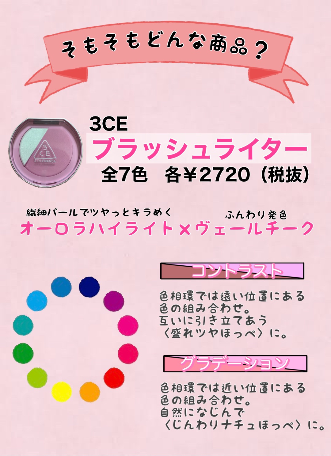 3CE ブラッシュライター/3CE/パウダーチークを使ったクチコミ（2枚目）