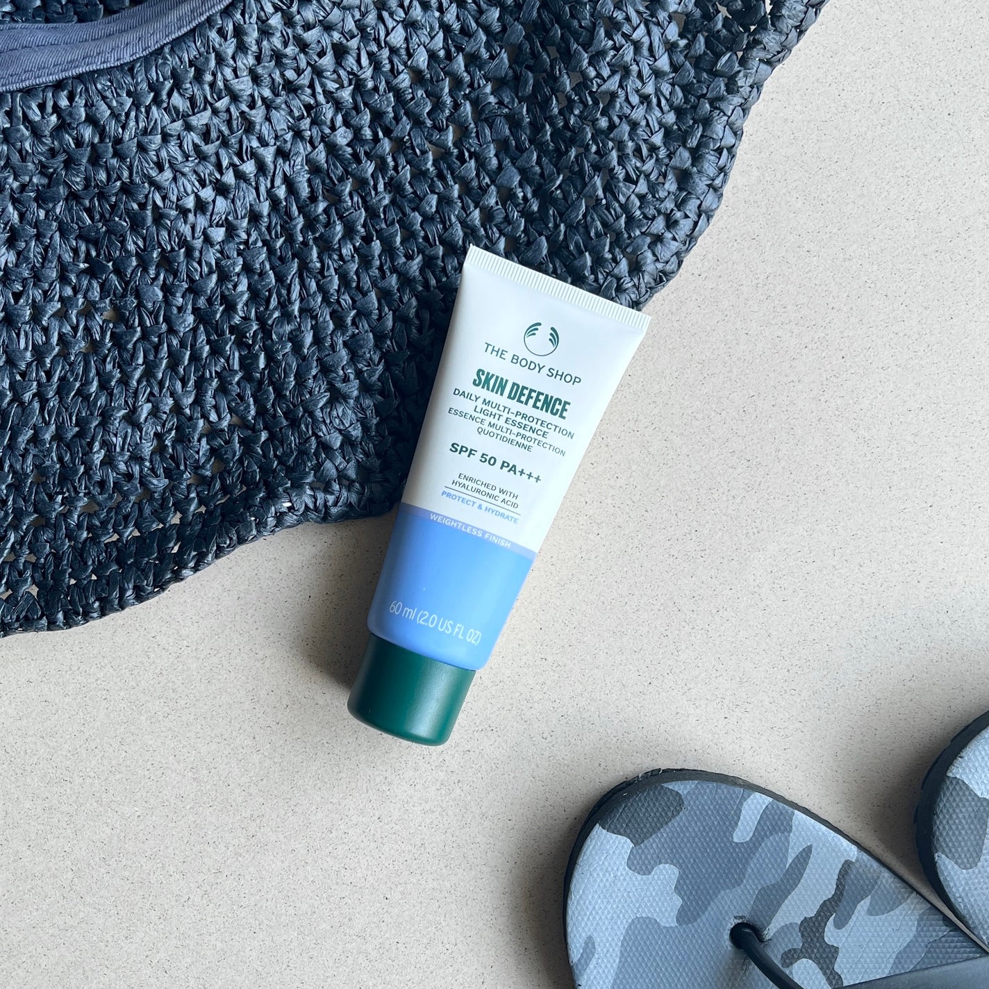 スキンディフェンス デイリー マルチプロテクト ライト エッセンス SPF50 PA+++/THE BODY SHOP/日焼け止めミルクを使ったクチコミ(1枚目)