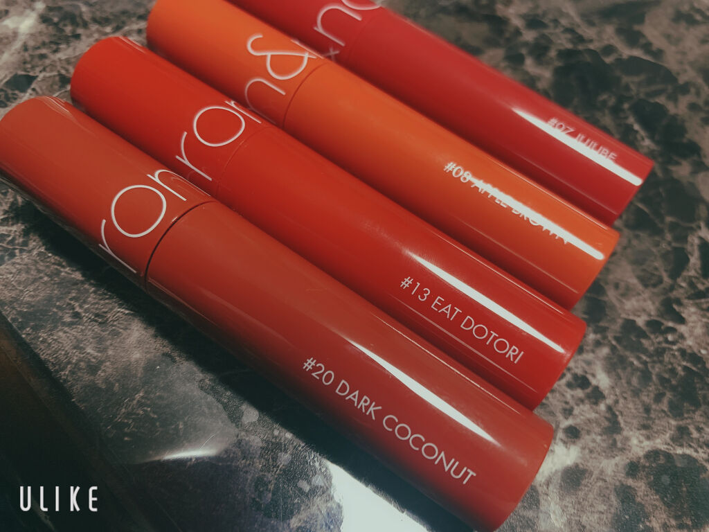 ジューシーラスティングティント/rom&nd/リップティントを使ったクチコミ（1枚目）