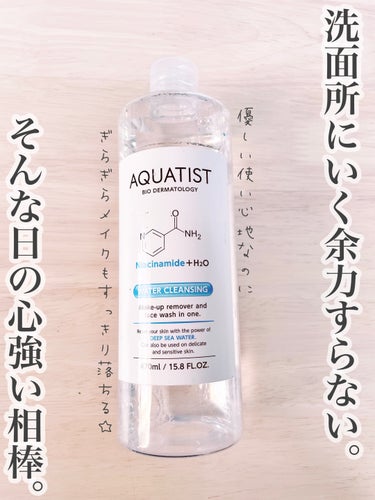 ウォータークレンジング/AQUATIST/クレンジングウォーターを使ったクチコミ（1枚目）