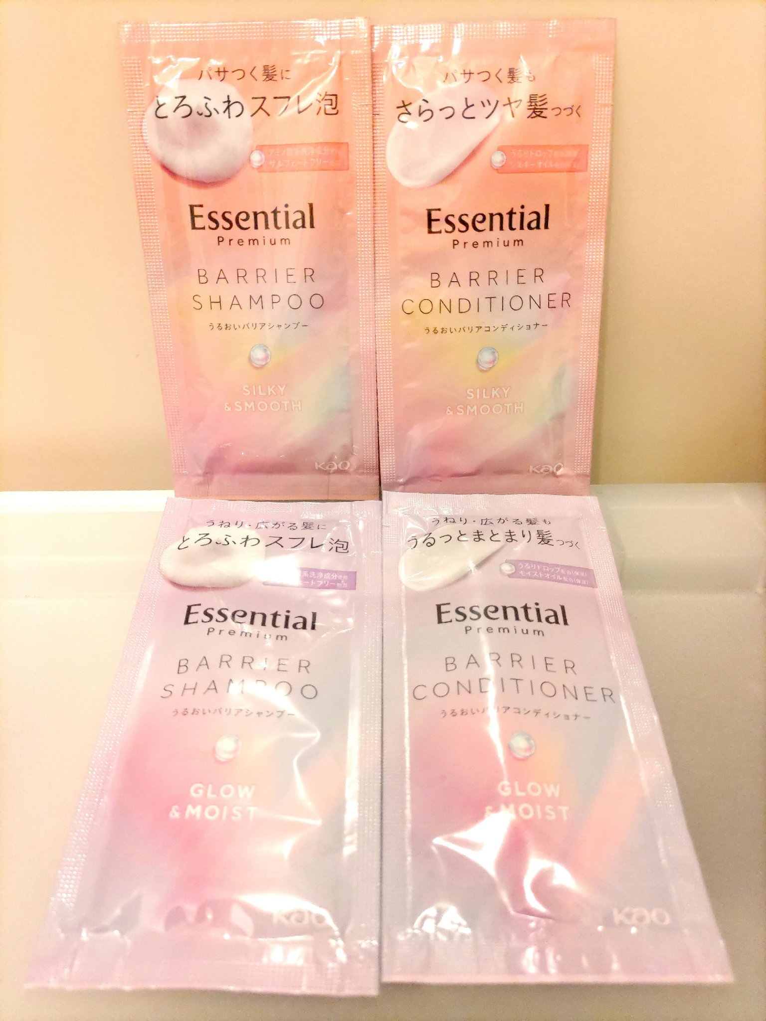 エッセンシャル プレミアム うるおいバリアシャンプー/コンディショナー グロウ＆モイスト/エッセンシャル/市販シャンプーを使ったクチコミ（1枚目）
