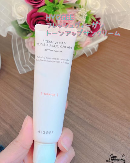 フレッシュヴィーガントーンアップサンクリーム/HYGGEE/日焼け止めクリームを使ったクチコミ(1枚目)