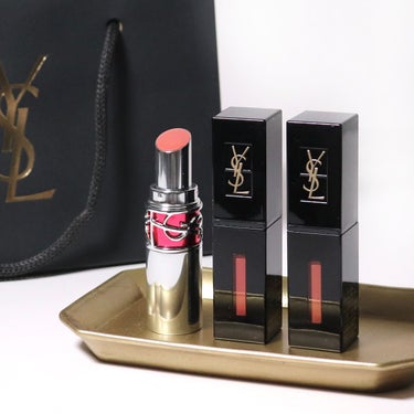 ルージュ ピュールクチュール ヴェルニ ヴィニルクリーム No.440 ローズプレイヤー/YVES SAINT LAURENT BEAUTE/口紅を使ったクチコミ（1枚目）