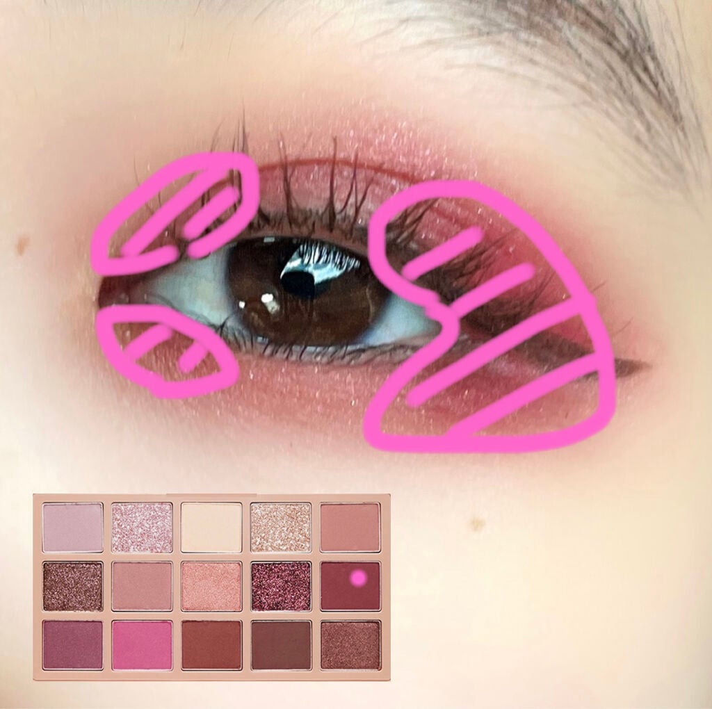 プレイカラーアイパレット ローズボム/ETUDE/アイシャドウパレットを使ったクチコミ(5枚目)