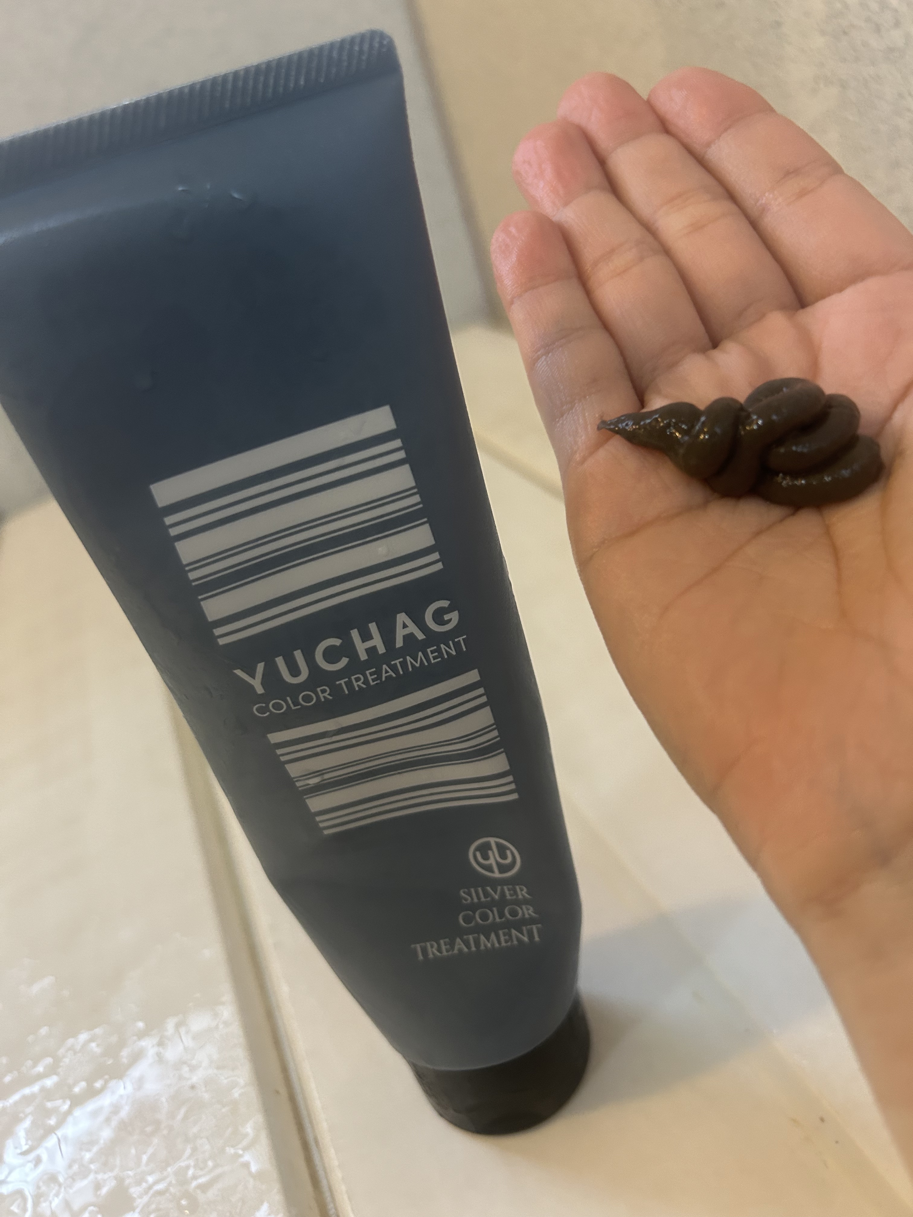 ユチャ　カラーシャンプー/カラートリートメント セット（シルバー）/YUCHAG/市販シャンプーを使ったクチコミ（3枚目）