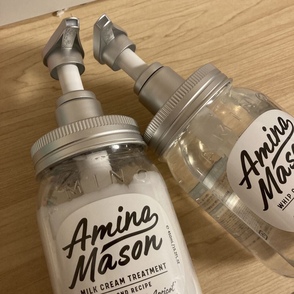 アミノメイソン ディープモイスト ホイップクリーム シャンプー/ミルククリーム ヘアトリートメント/アミノメイソン/市販シャンプーを使ったクチコミ（1枚目）