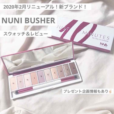 メルティングアイパレット ジャスト10ミニッツ/NUNI BUSHER/パウダーアイシャドウを使ったクチコミ（1枚目）